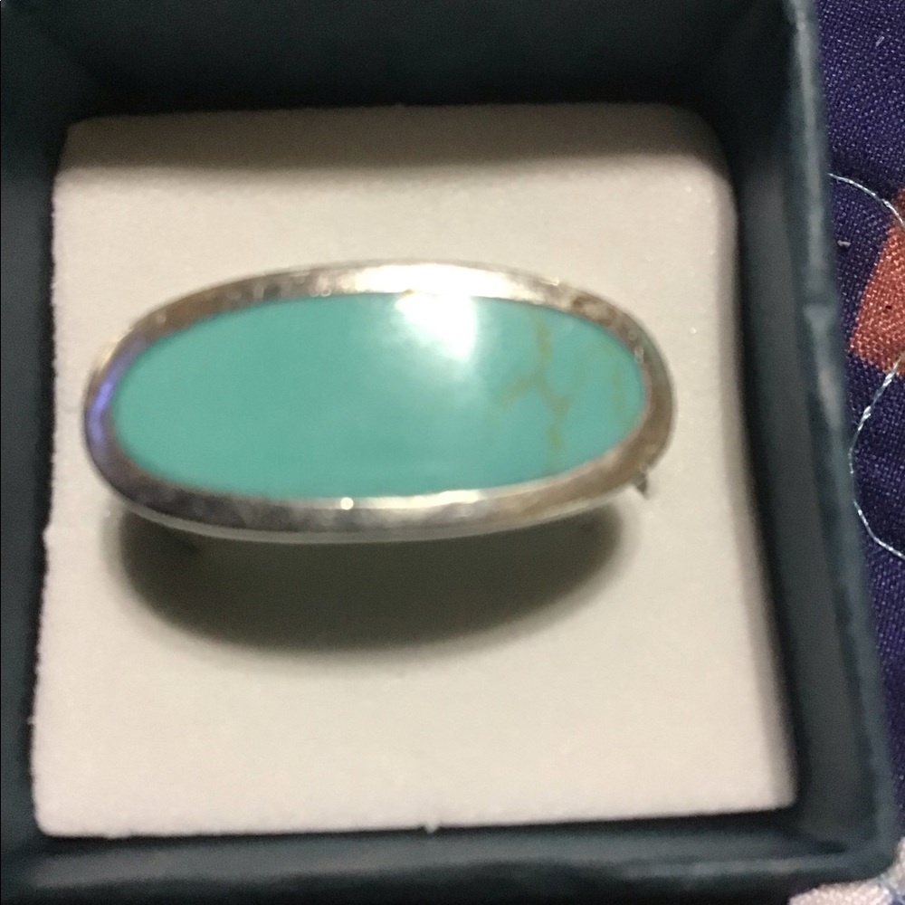 Turquoise Authentic Brazilian silver Ring